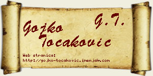 Gojko Točaković vizit kartica
